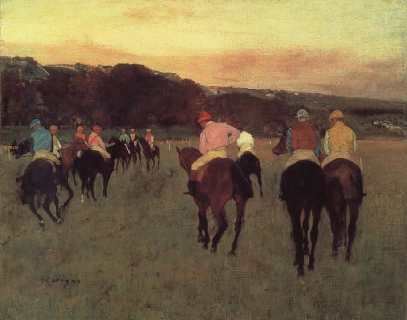 Edgar Degas Race horses in Longchamp china oil painting image